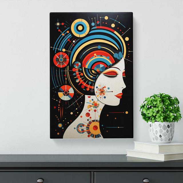 Virgo Zodiac Constructivism - Print Marlow Home Co. Size: 76cm H x 50cm W x 3cm D on Productcaster.