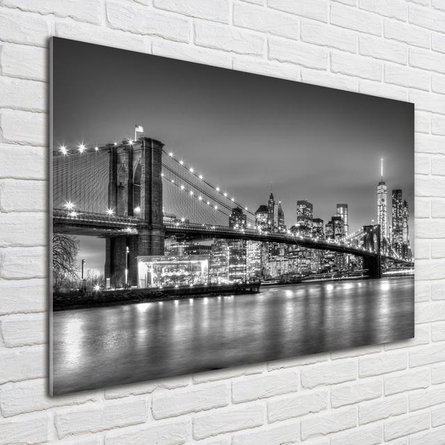 Brooklyn Bridge - Unframed Art Prints on Glass Ebern Designs on Productcaster.