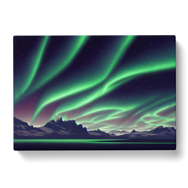 Fabulous Aurora Borealis - Wrapped Canvas Graphic Art Alpen Home Size: 35cm H x 50cm W x 3cm D on Productcaster.