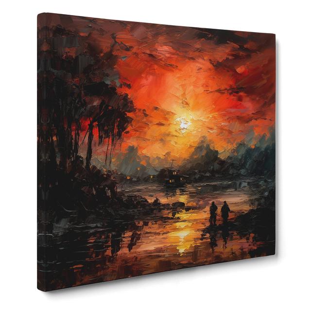 Apocalypse Now Palette Knife Painting - Art Prints Marlow Home Co. Size: 35cm H x 35cm W x 3cm D on Productcaster.