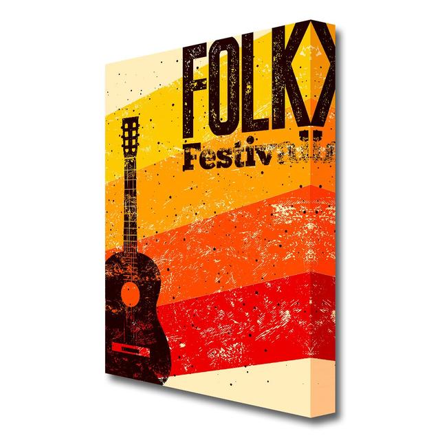 'Folk Festival' Graphic Art Print on Canvas East Urban Home Size: 101.6 cm H x 66 cm W on Productcaster.