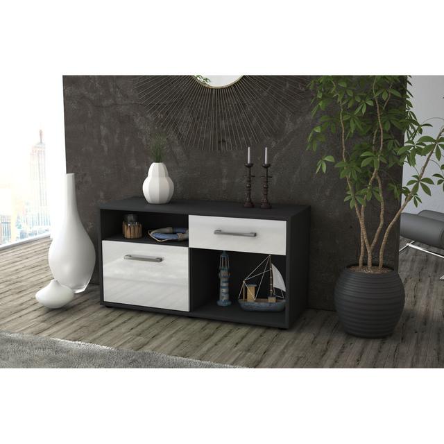 Klingbeil TV Stand Brayden Studio Colour: White/Anthracite on Productcaster.