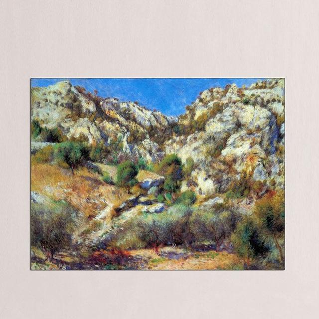 'Rocks at L'Estage' by Pierre-Auguste Renoir Painting Print East Urban Home Size: 60cm H x 80cm W x 1.8cm D on Productcaster.