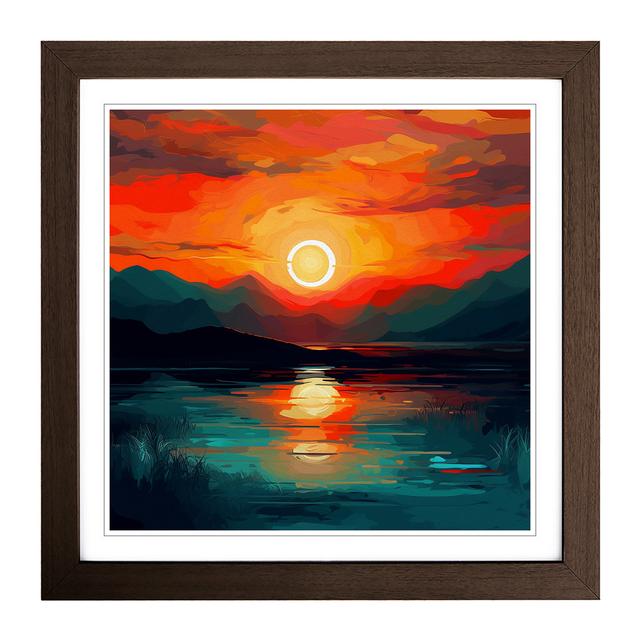 Sunset No.1 - Single Picture Frame Print on Wood Alpen Home Format: Walnut on Productcaster.