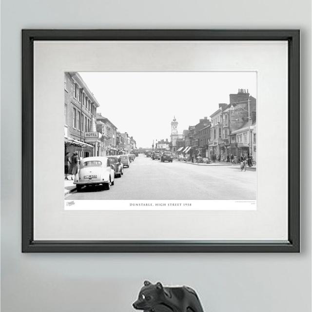 'Dunstable, High Street 1958' - Picture Frame Photograph Print on Paper The Francis Frith Collection Size: 60cm H X 80cm W x 2cm D on Productcaster.