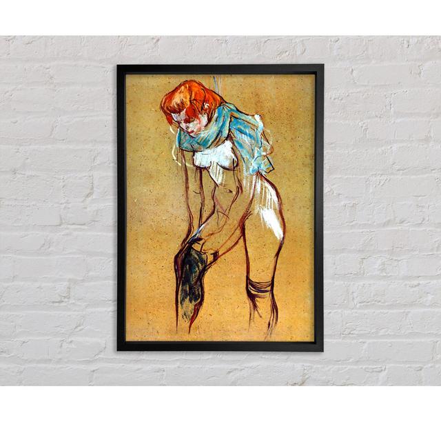 Toulouse Lautrec Strümpfe - Einzelner Bilderrahmen Kunstdrucke auf Leinwand Marlow Home Co. Größe: 84,1 cm H x 59,7 cm B x 3,3 cm T on Productcaster.