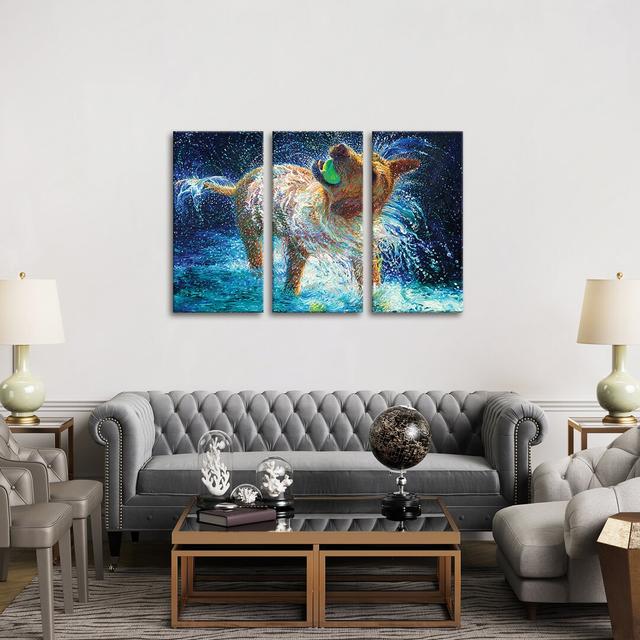 The Juggler by Iris Scott - Wrapped Canvas Painting Ebern Designs Size: 101.6cm H x 152.4cm W x 1.91cm D on Productcaster.