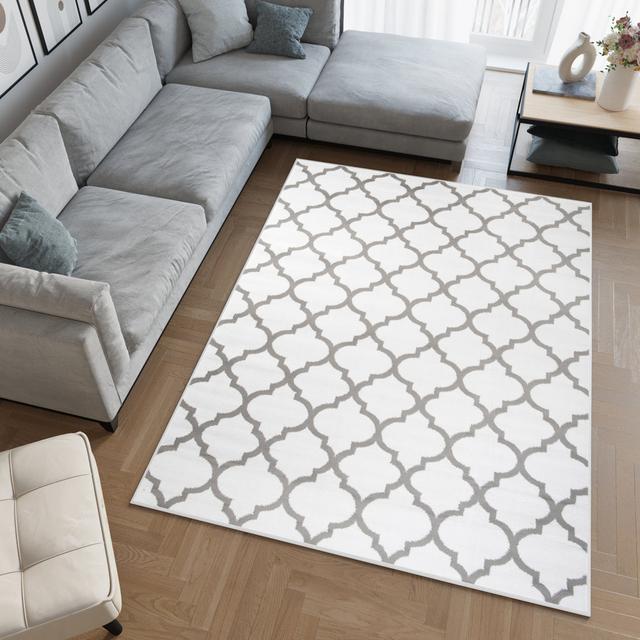 Mamoona White Rug 17 Stories Rug Size: Rectangle 180 x 250cm on Productcaster.