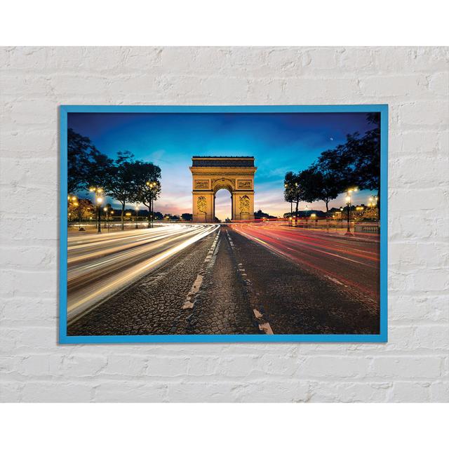 Arc De Triomphe 8 Latitude Run Format: Orange Framed Paper, Size: 21cm H x 29.7cm W x 2cm D on Productcaster.