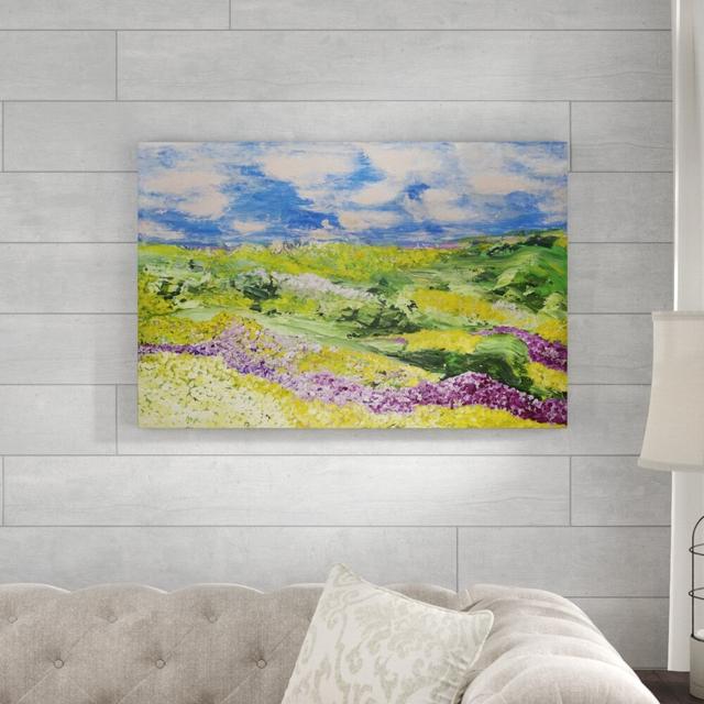 French Valley by Allan Friedlander - Wrapped Canvas Painting Print Blue Elephant Size: 61cm H x 91cm W on Productcaster.