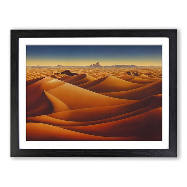 Golden Sand Desert Vol.2 - Picture Frame Graphic Art Natur Pur Format: Black Framed, Size: 46cm H x 64cm W x 2cm D on Productcaster.