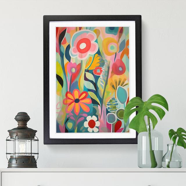 FRM-V0523-840X Flower Contemporary Vol.5 - Single Picture Frame Print Marlow Home Co. Size: 64cm H x 46cm W x 2cm D, Format: Black Framed on Productcaster.