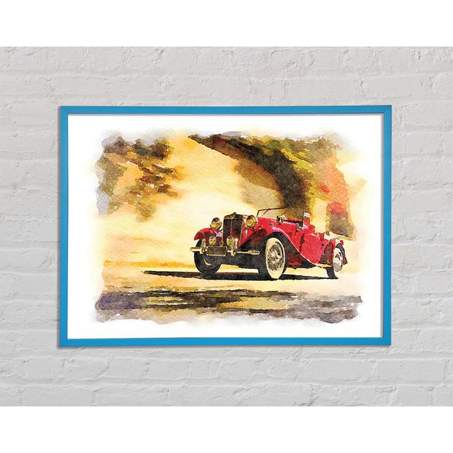 Vintage Car On The Beach - Print Williston Forge Size: 29.7cm H x 42cm W x 2cm D on Productcaster.