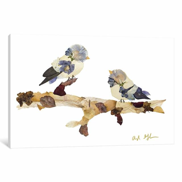 Songbirds by Oxeye Floral Co - No Frame Art Print on Canvas East Urban Home Size: 45.72cm H x 66.04cm W x 1.91cm D on Productcaster.