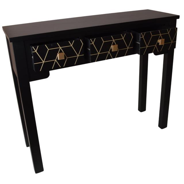 Smelterville 95Cm Console Table Fairmont Park Colour: Black on Productcaster.