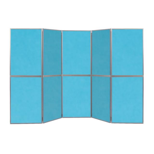 Free-Standing Bulletin Board 200cm H x 350cm W Symple Stuff Frame Finish: Grey, Colour: Cyan on Productcaster.