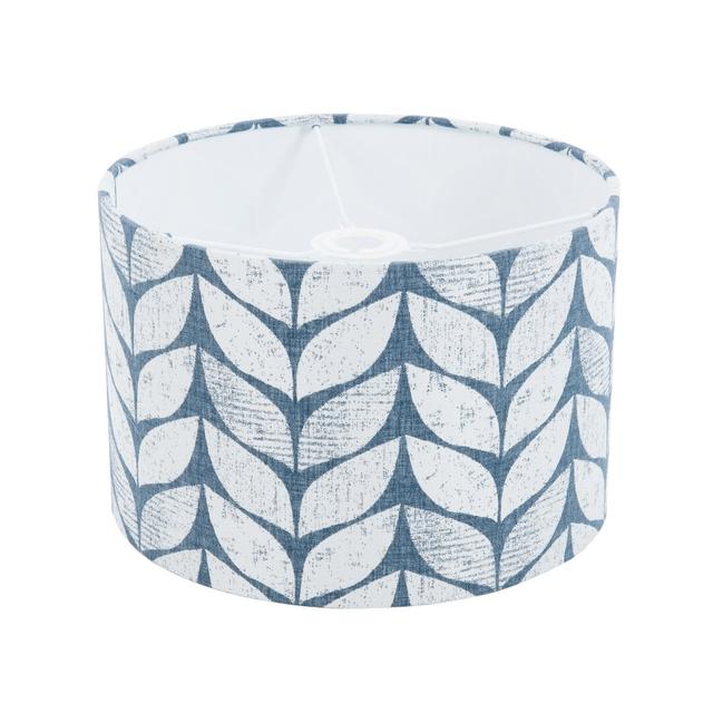 Linear Stem 20cm Polyester Drum Lamp Shade George Oliver Colour: Denim on Productcaster.