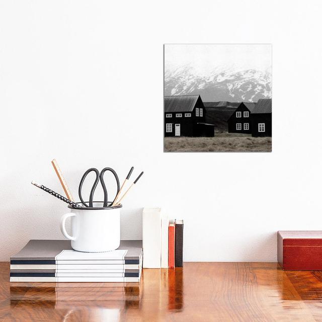 Black Houses Of Iceland II Square by Monika Strigel - Wrapped Canvas Print Brambly Cottage Size: 30.48cm H x 30.48cm W x 1.91cm D on Productcaster.