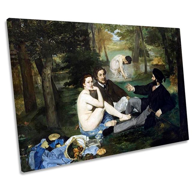 Edouard Manet Luncheon On The Grass Picture CANVAS WALL ART Print Rosalind Wheeler Size: 40.6cm H x 61cm W x 2cm D on Productcaster.