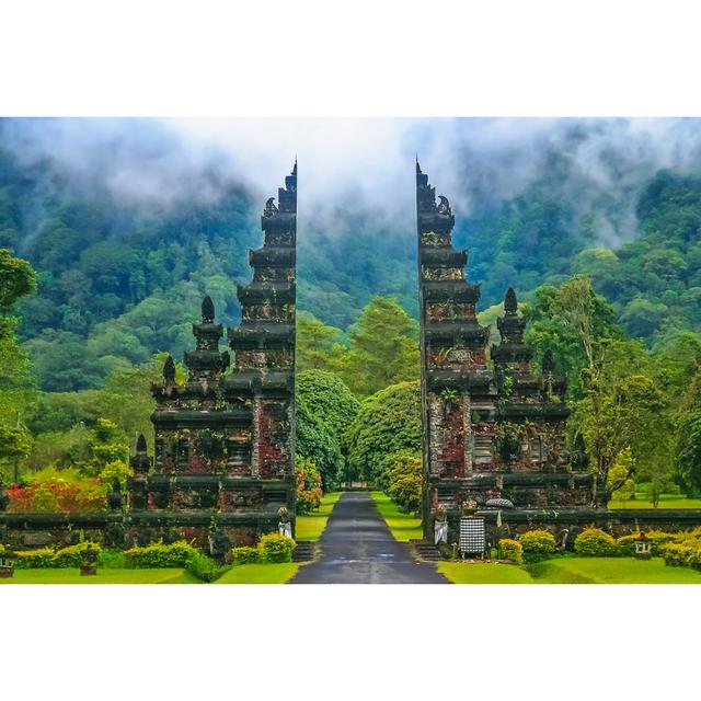 Hindu Temple In Bali Union Rustic Size: 30cm H x 46cm W x 3.8cm D on Productcaster.