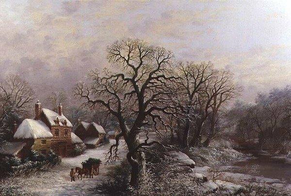 The Holly Cart, 19th Century by William Oliver Stone Art Print on Canvas East Urban Home Size: Small on Productcaster.