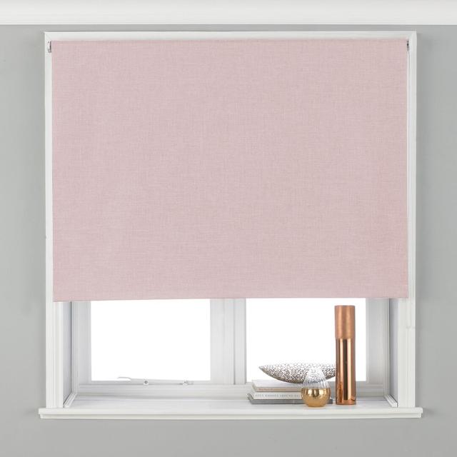 Blackout Roller Blind Riva Home Finish: Blush, Size: 162 cm L x 153 cm W on Productcaster.