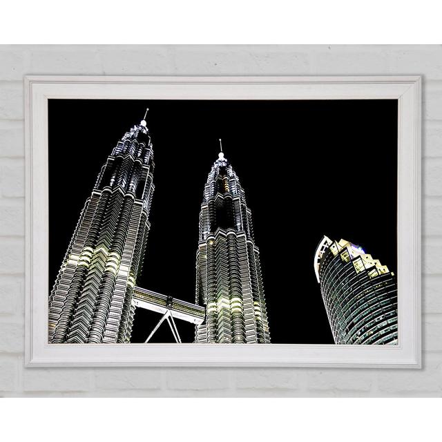 Saudi Arabia Night Lights Framed Print Bright Star Size: 84.1cm H x 118.9cm W x 1.5cm D on Productcaster.