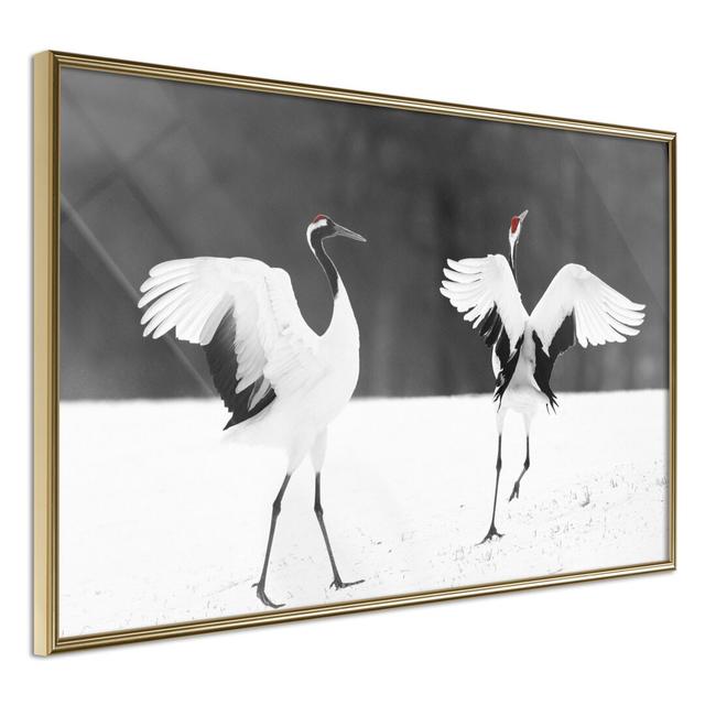 Gerahmter Fotodruck Bird Date Rosalind Wheeler Größe: 60 cm H x 90 cm B x 2 cm T, Rahmenart: Goldener Rahmen on Productcaster.