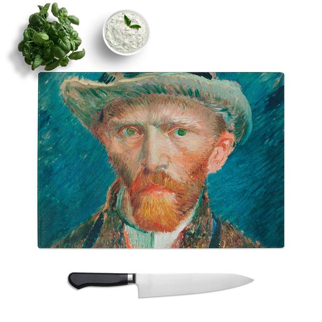 Self-Portrait Vol.2 by Vincent Van Gogh Chopping Board East Urban Home Size: 0.4cm H x 20cm W x 28.5cm L on Productcaster.