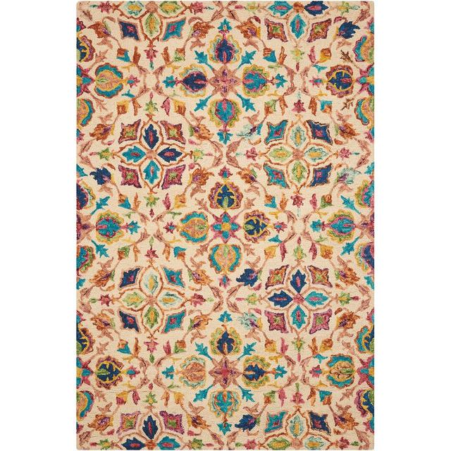 Beahm Hand Tufted Wool Ivory/Blue/Green Area Rug Mistana Rug Size: Rectangle 122 x 183cm on Productcaster.