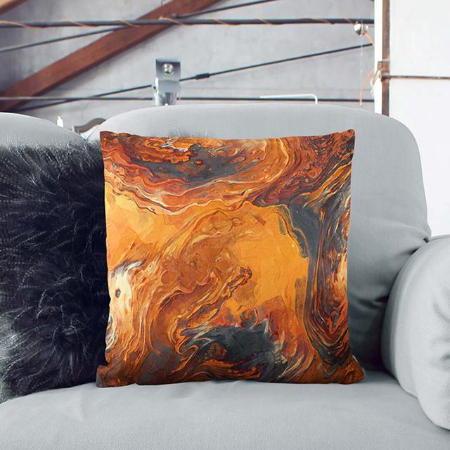 Breaking Down in Abstract Cushion with Filling East Urban Home Backing Colour: Black, Size: 40cm H x 40cm W x 15cm D on Productcaster.