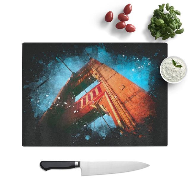 Golden Gate Bridge Vol.1 Paint Splash Chopping Board East Urban Home Size: 0.4cm H x 20cm W x 28.5cm L on Productcaster.