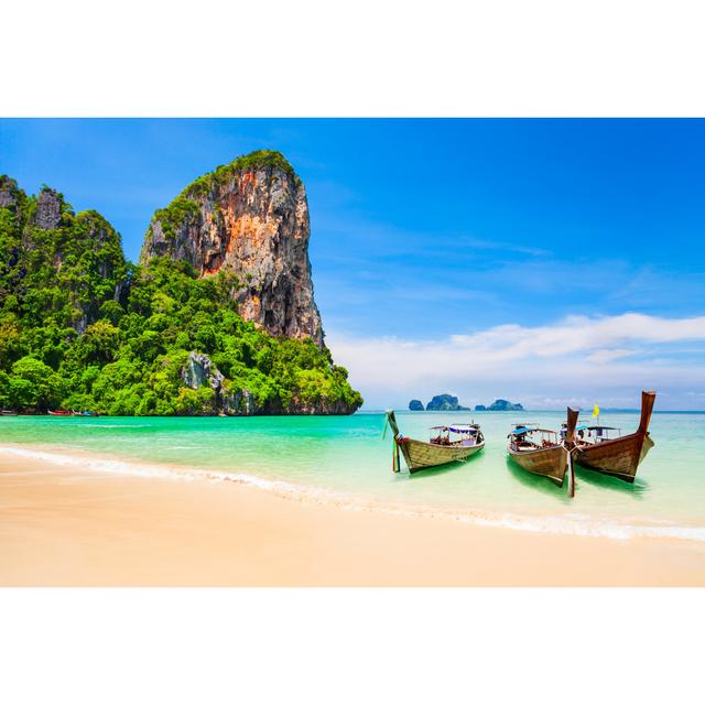 Water Beach in Thailand by Saiko3P - Wrapped Canvas Photograph Breakwater Bay Size: 20cm H x 30cm W on Productcaster.