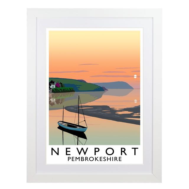 Newport Pembrokeshire 2 by Richard O'Neil - Graphic Art Print on Paper East Urban Home Size: 54 cm H x 44 cm W x 2.2 cm D, Format: White Wood Frame on Productcaster.