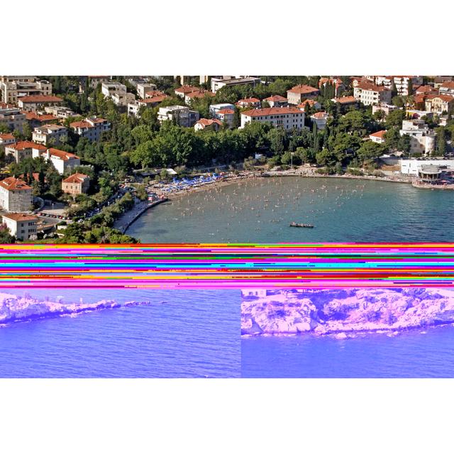 Bacvice Beach In Split by - Print 17 Stories Size: 81cm H x 122cm W on Productcaster.