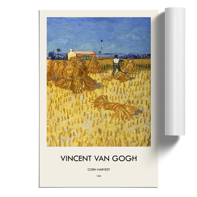 Corn Harvest in Province by Vincent Van Gogh - Unframed Painting East Urban Home Size: 30cm H x 21cm W x 0.1cm D on Productcaster.