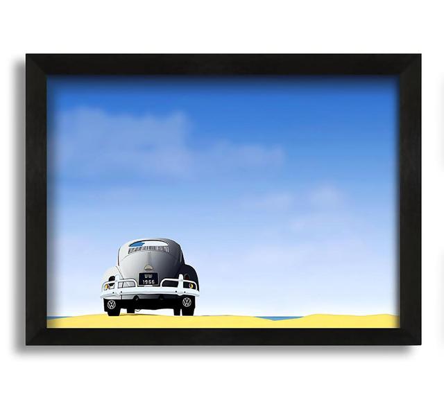 Beetle Beach - Picture Frame Graphic Art on Canvas House of Hampton Size: 60cm H x 84cm W x 10cm D on Productcaster.