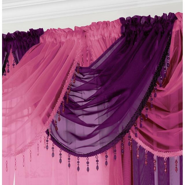 Ned 56cm Curtain Pelmet Mercer41 Colour: Purple on Productcaster.