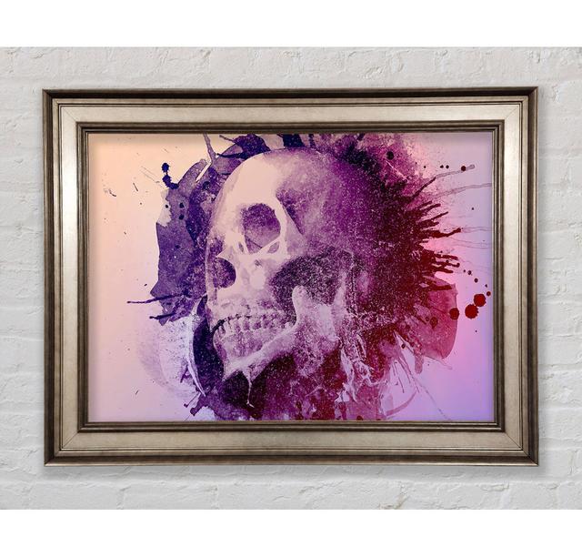 Watercolour Skull Design - Single Picture Frame Art Prints Bright Star Size: 84.1cm H x 142.2cm W x 8cm D on Productcaster.