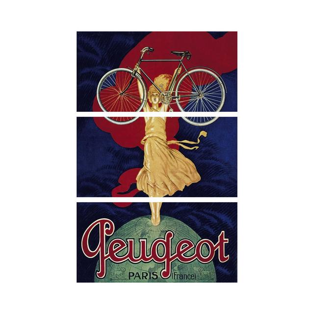 Peugeot Fahrrad Werbung Vintage Poster von Unknown Artist - No Frame Gallery-Wrapped Canvas Giclée on Canvas Lark Manor Größe: 152,4 cm H x 101,6 cm B on Productcaster.