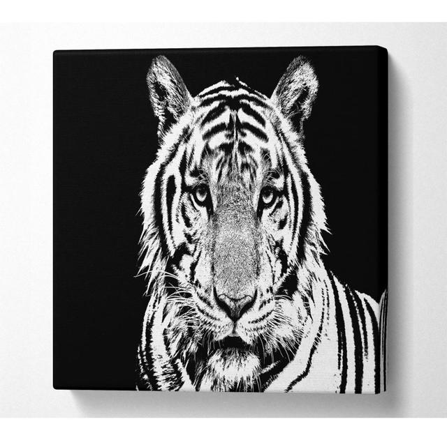 Stunning Tiger Face - Wrapped Canvas Art Prints 17 Stories Size: 50.8cm H x 50.8cm W x 10cm D on Productcaster.