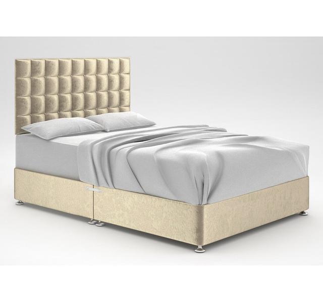 Stephanne Divan Bed Base 17 Stories Size: Super King (6'), Storage Type: No Storage, Colour: Cream on Productcaster.