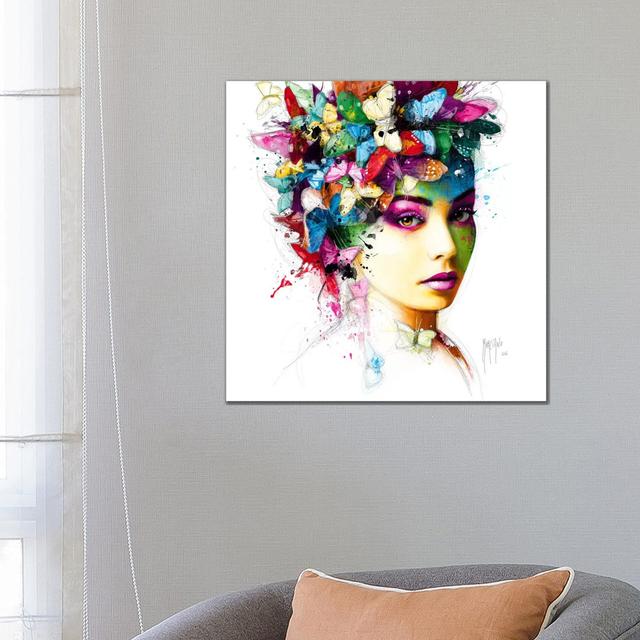 L'effet Papillon by Patrice Murciano - Wrapped Canvas Graphic Art Rosdorf Park Size: 66.04cm H x 66.04cm W x 1.91cm D on Productcaster.