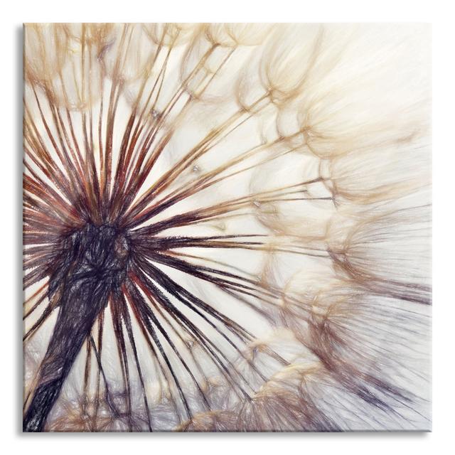 Beautiful Dandelion - No Frame Print on Glass Brayden Studio Size: 60cm H x 60cm W x 0.4cm D on Productcaster.