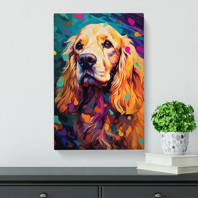 Cocker Spaniel Orphism - No Frame Print Marlow Home Co. Size: 76cm H x 50cm W x 3cm D on Productcaster.