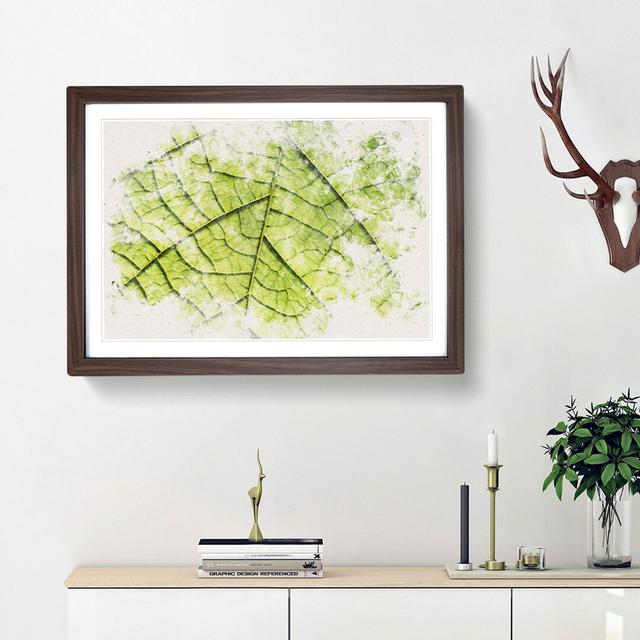 Leaf Roads - Picture Frame Painting Print East Urban Home Size: 62cm H x 87cm W x 2cm D, Frame Option: Walnut Framed on Productcaster.