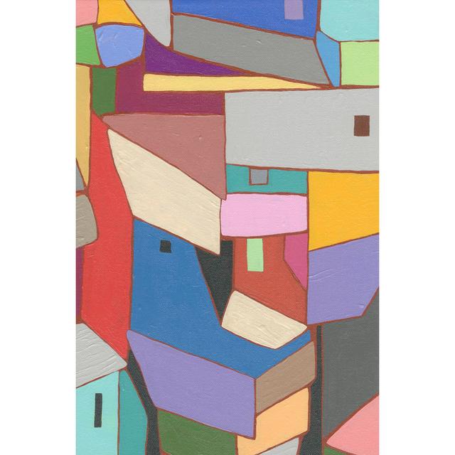 Rooftops in Color X by Nikki Galapon - Painting Ivy Bronx Size: 76cm H x 51cm W x 3.8cm D on Productcaster.