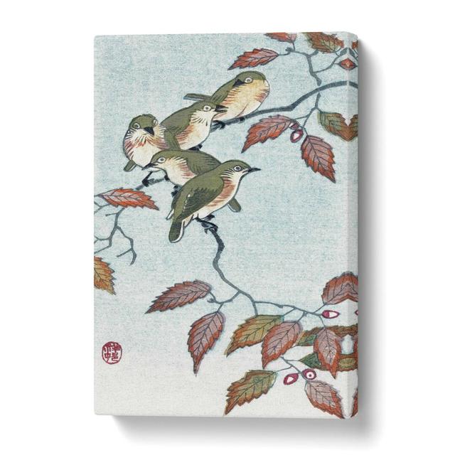 'Birds on a Branch' by Ohara Koson - Wrapped Canvas Painting Print East Urban Home Size: 50.8 cm H x 35.6 cm W on Productcaster.