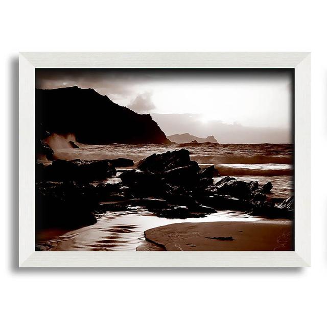 Chocolate Path to the Ocean - Single Picture Frame Art Prints House of Hampton Size: 29.7cm H x 42cm W x 10cm D on Productcaster.