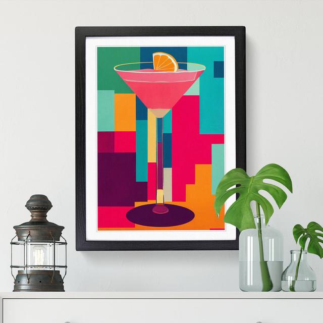 Cocktail Boho - Single Picture Frame Graphic Art Marlow Home Co. Format: Oak Framed, Size: 34cm H x 25cm W on Productcaster.